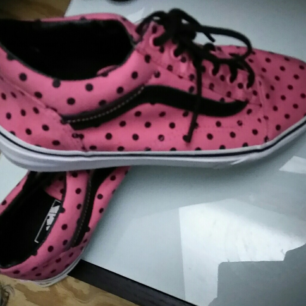 New Hot Pink Polka Dot Vans